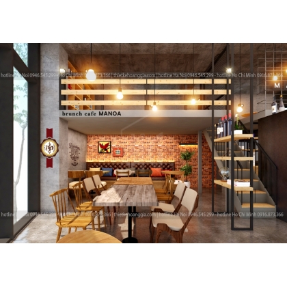 Thiết kế quán cafe trọn gói Manoa - Hải Phòng